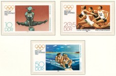 Germania, DDR 1980 Mi 2503/05 MNH - Jocurile Olimpice de vara, Moscova (I) foto