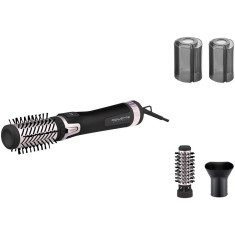 Perie rotativa Rowenta CF9550F0, 1000 W, 3 perii, 3 trepte de temperatura/viteza, duza pre-uscare, invelis ceramic, generator dublu de ioni, jet de ae