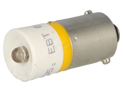 Lampă LED galbenă 24V BA9S foto