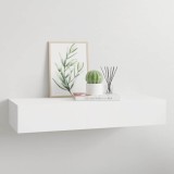VidaXL Raft de perete cu sertar, alb, 60x23,5x10 cm, MDF