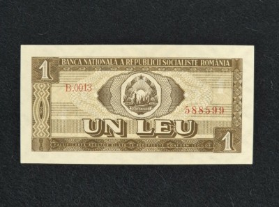 Bancnota 1 LEU 1966 foto