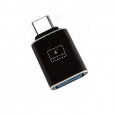 Adaptor OTG, TrendiShop&reg;, USB catre Type C, compact si portabil, compatibil cu Macbook, Iphone, Samsung, diverse tablete si laptopuri, accesorii si pe