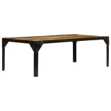 Gossi masuta de cafea, 110 cm, lemn masiv de mango nefinisat, otel