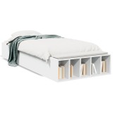 Cumpara ieftin Cadru de pat, alb, 75x190 cm, lemn prelucrat