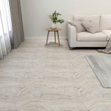 VidaXL Plăci de pardoseală autoadezive, 55 buc., bej, PVC, 5,11 m&sup2;