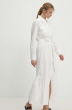 Cumpara ieftin Answear Lab rochie culoarea alb, maxi, evazati