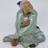 Bibelou portelan chinezesc vechi, vintage - Chinez servind ceaiul - marcat