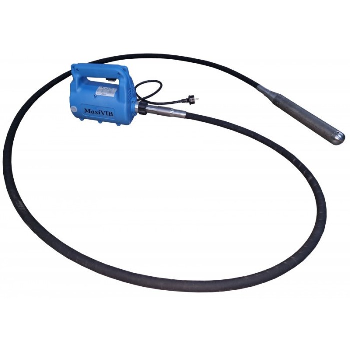 Vibrator beton BLUE ABS MaxiVIB cu motor electric 2300W, Ax transmisie 4m, Cap vibrare 50mm si alimentare 230V