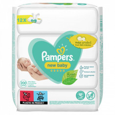 Servetele umede Pampers New Baby, 12 pachete x 50 buc (600 bucati) foto