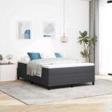 VidaXL Pat cu arcuri Gri &icirc;nchis și Alb 203 x 140 x 60 cm
