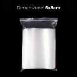 Punga ziplock OFFICE-COVER, 6x8cm, 10 microni, plastic transparent, set 100 buc