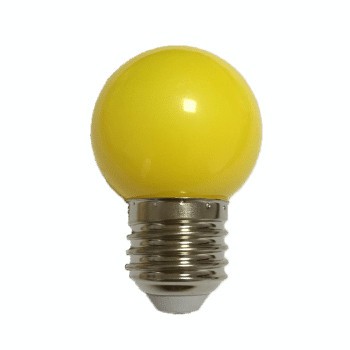 Bec LED 1W, G45, fasung E27, galben foto