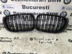 Grile nari duble bara fata negru lucios BMW X3 F25 X4 F26 LCI facelift