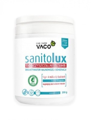 Sanitolux, Bioactivator, pentru fose septice si statii de epurare, 200G foto
