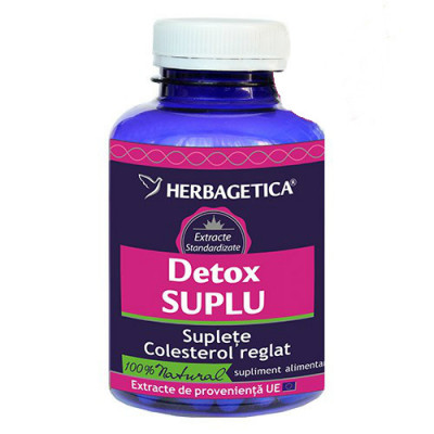 Detox Suplu Herbagetica 120cps foto