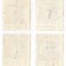*Romania, lot 3 cu 4 timbre perforate identice cu perforatii in pozitii diferite