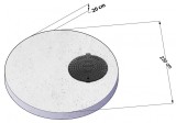Capac camin rotund cu rama din fonta de 40 tone 230&times;20 cm