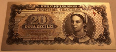 20 Lei 1950 bancnota rara serie rosie polimer placat cu argint foto