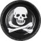 Set 6 farfurii Jolly Rogers, 23 cm, negru