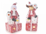 Cumpara ieftin Set 2 figurine Craciun cu led 8x9x18.5 cm