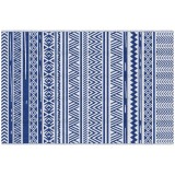 Outsunny Covor pentru Exterior 182x274 cm Reversibil, Covor Pliabil din Polipropilen 310 g/m&sup2; Albastru si Alb | Aosom Romania