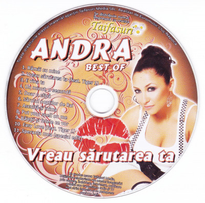 CD Pop: Andra - Vreau sarutarea ta - Best of ( 2009, original, ca nou ) foto