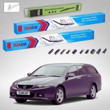 Cumpara ieftin Ștergătoare Honda Accord Gen VII Tourer (CM) Estate 2003-2008 | Set Față și Spate Flat Premium &ndash; TeamCar&reg;