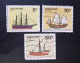 Singapore 1980 Nava și Istoria Maritimei / Nave Istorice Lot 3v Ștampilat - A90