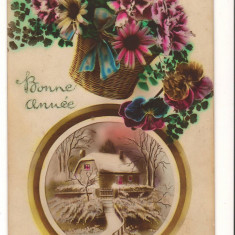 CPIB 16777 CARTE POSTALA - FELICITARE, BONNE ANNEE, VECHE, 1924