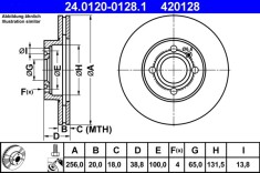 ATE 24.0120-0128.1 Disc frana