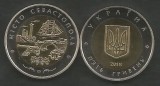 UCRAINA 5 HRIVNE 2018 - ORAS SEVASTOPOL , BIMETAL , UNC in capsula, Europa, Cupru-Nichel