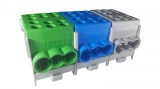 Cleme de distributie derivatie pentru conexiuni monofazice 25mm &sup2; 35mm &sup2; Cu-Al montaj pe sina DIN 100A, LEDO
