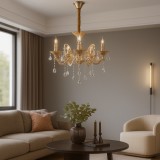 Candelabru Clasic Cu 5 Brate, Finisaj Auriu, Soclu E14, &Oslash;550 X H540Mm, H98056/5Fg
