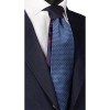 Cravata Matase Barbati, Model Unicat, Albastru Metalizat/Bleumarin, 148cm, Made in Italy, Cutie Cadou