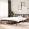 vidaXL Cadru de pat, gri, 140x200 cm, lemn masiv de pin 814886