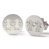 Cercei Argint 925 Banut Fetite Surori Atcom, 12mm, Argintiu, Sistem Tija Surub, Fara Pietre, Cadou Valentine&#039;s Day/Craciun/Martisor
