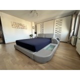 Protectie saltea jersey RestShield Coneltex, dimensiuni 180-200x200 cm, dreptunghiulara, culoare albastra