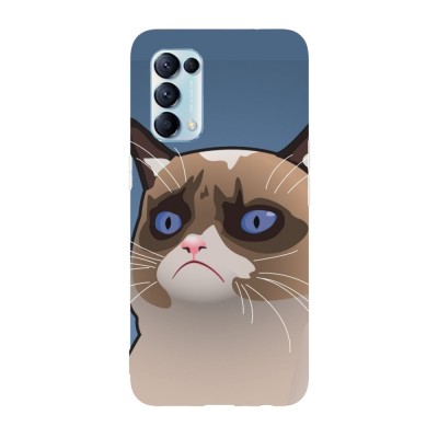 Husa compatibila cu Oppo Find X3 Lite model Grumpy cat drawing, Silicon, TPU, Viceversa foto