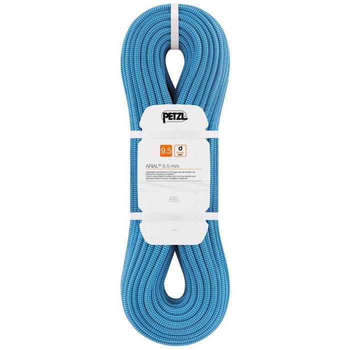 Coardă dinamică PETZL Arial 9.5mm Dry 60m blue