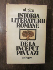 Al. Piru ? Istoria literaturii romane de la inceput pana azi foto