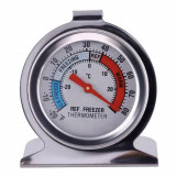 Termometru metalic Pufo pentru frigider, congelator sau camere frigorifice, interval -20&deg;C / + 80&deg;C