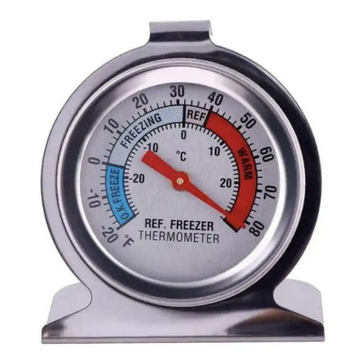 Termometru metalic Pufo pentru frigider, congelator sau camere frigorifice, interval -20&amp;deg;C / + 80&amp;deg;C foto