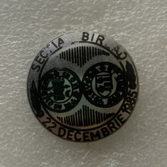 Insigna secția Birlad 22 decembrie 1985