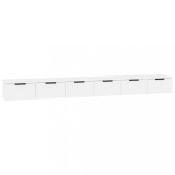 Dulapuri perete, 2 buc., alb, 102x30x20 cm, lemn prelucrat
