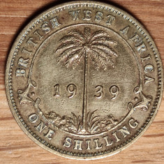 Africa de vest Britanica - moneda de colectie - 1 shilling 1939 - King George VI