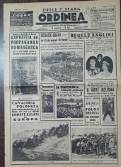 Ziarul Ordinea nr.2137/1939 foto