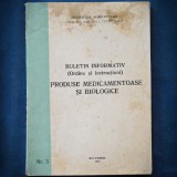 Cumpara ieftin BULETIN INFORMATIV - PRODUSE MEDICAMENTOASE SI BIOLOGICE - 1987