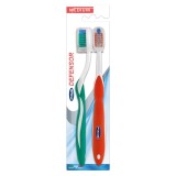 Cumpara ieftin Set 2 Periute dinti Piave Defensor perii Medii, capac protectie
