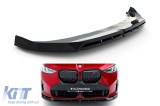Spoiler Maxton Design potrivit pentru bara frontala a BMW X3 G45 cu pachet M dupa 2024, lac negru Performance AutoTuning