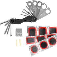 Kit de reparații pentru biciclete Akola S1901-28, 28 de bucăți, kit de reparații în caz de înțepături